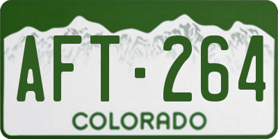 CO license plate AFT264