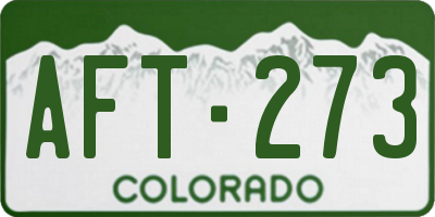 CO license plate AFT273