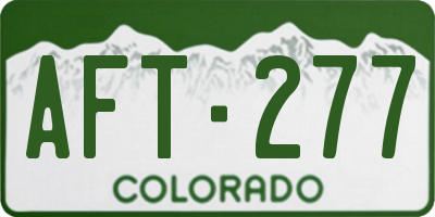 CO license plate AFT277