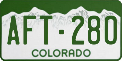 CO license plate AFT280