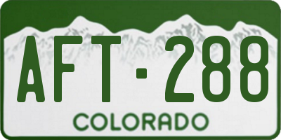 CO license plate AFT288