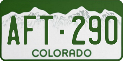CO license plate AFT290