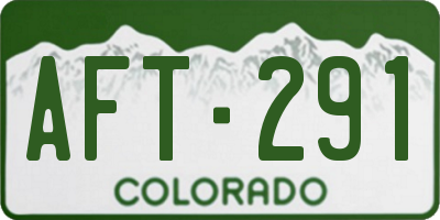 CO license plate AFT291