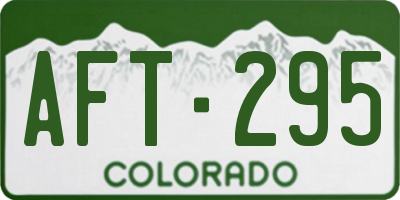 CO license plate AFT295