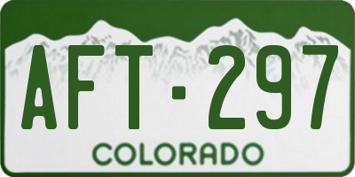 CO license plate AFT297