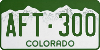 CO license plate AFT300