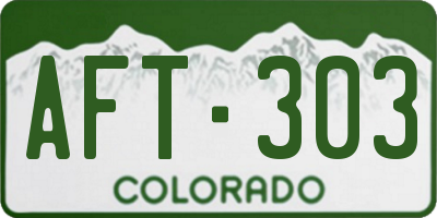 CO license plate AFT303
