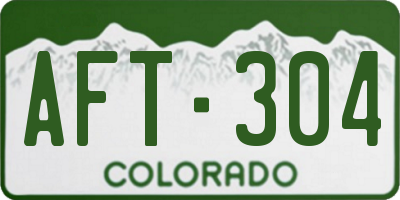 CO license plate AFT304