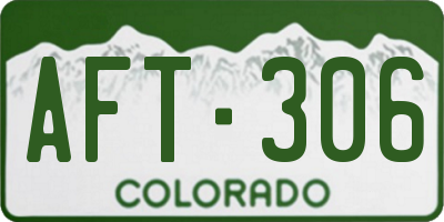 CO license plate AFT306