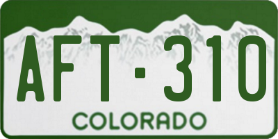 CO license plate AFT310