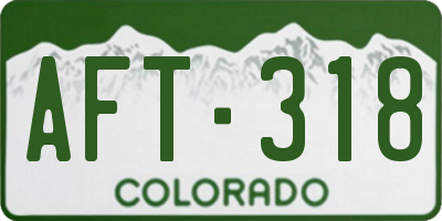 CO license plate AFT318