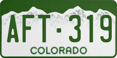 CO license plate AFT319