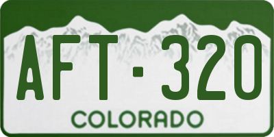 CO license plate AFT320