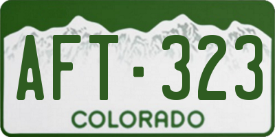 CO license plate AFT323