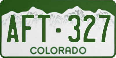 CO license plate AFT327