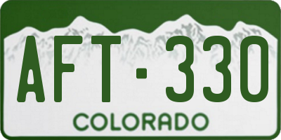 CO license plate AFT330