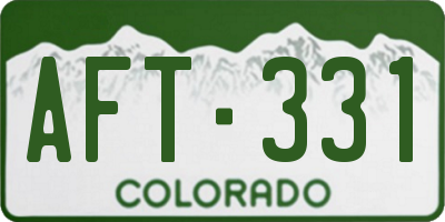 CO license plate AFT331