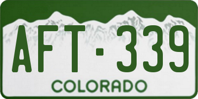 CO license plate AFT339