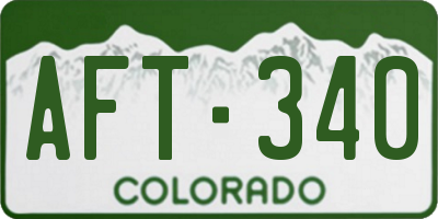 CO license plate AFT340