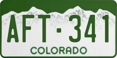CO license plate AFT341