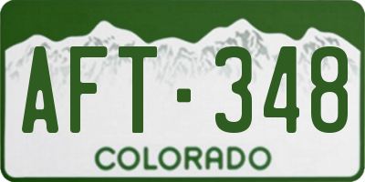 CO license plate AFT348