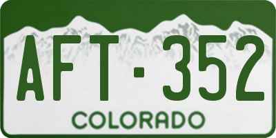 CO license plate AFT352