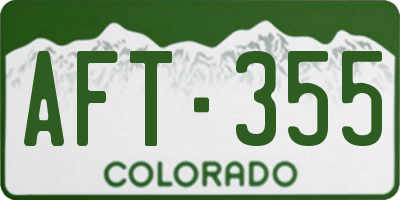 CO license plate AFT355