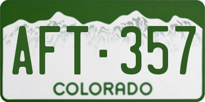 CO license plate AFT357