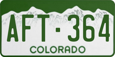 CO license plate AFT364