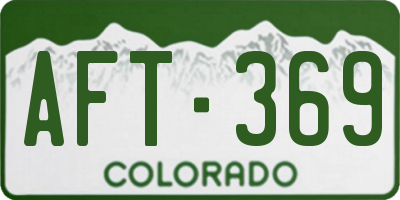 CO license plate AFT369