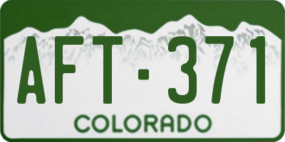 CO license plate AFT371