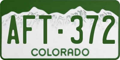 CO license plate AFT372