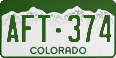 CO license plate AFT374