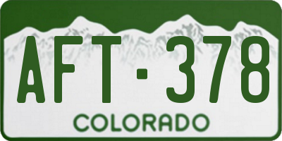 CO license plate AFT378