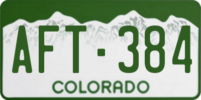 CO license plate AFT384