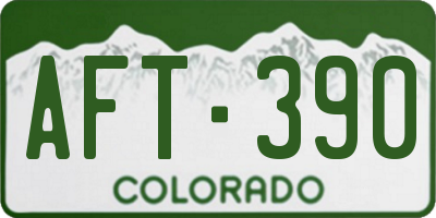 CO license plate AFT390