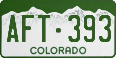 CO license plate AFT393