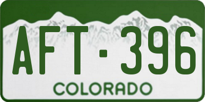 CO license plate AFT396