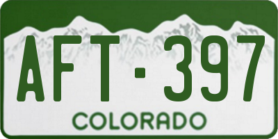 CO license plate AFT397