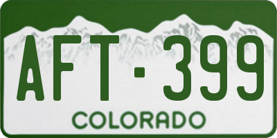 CO license plate AFT399