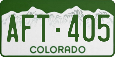 CO license plate AFT405
