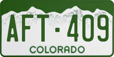 CO license plate AFT409