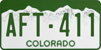CO license plate AFT411