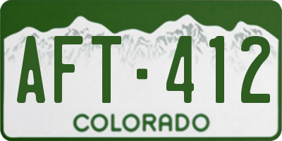 CO license plate AFT412