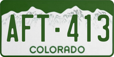 CO license plate AFT413