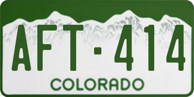 CO license plate AFT414