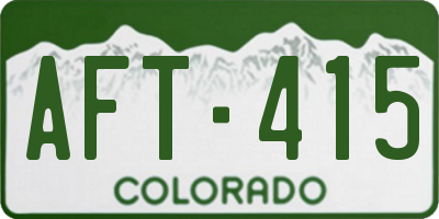 CO license plate AFT415