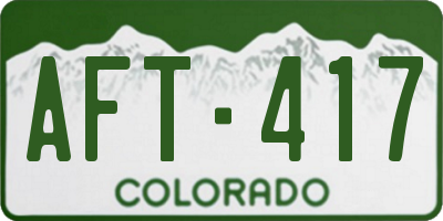CO license plate AFT417