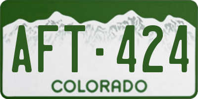 CO license plate AFT424