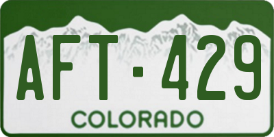 CO license plate AFT429